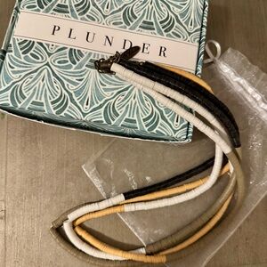Plunder Haley Three Strand Multi-Color Necklace
